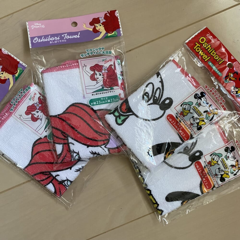 セリア　ディズニー　タオル