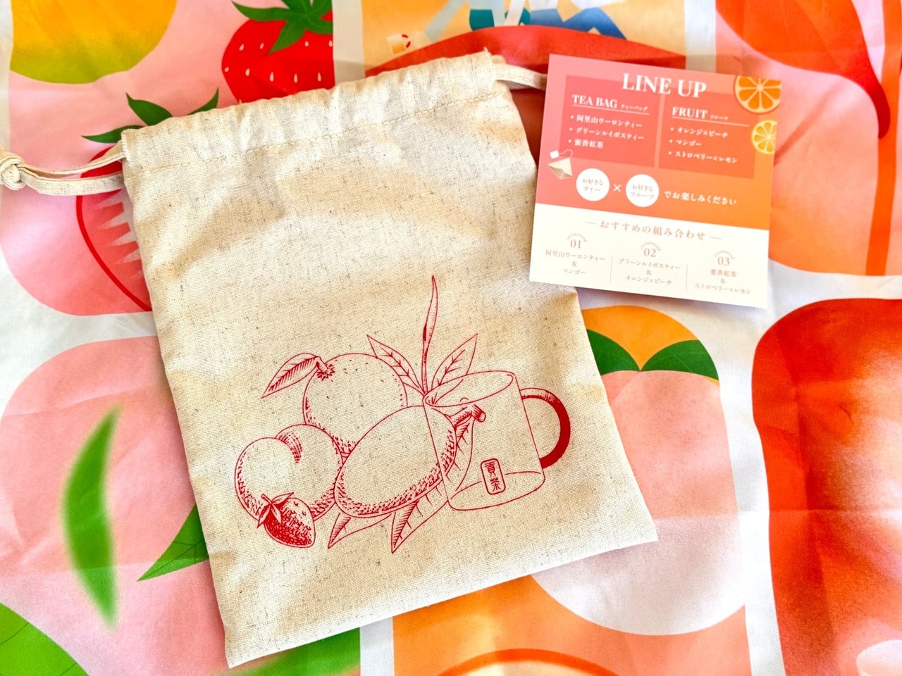 「ゴンチャ オリジナル ハピネス バッグ 2026」の中身「オリジナル巾着」