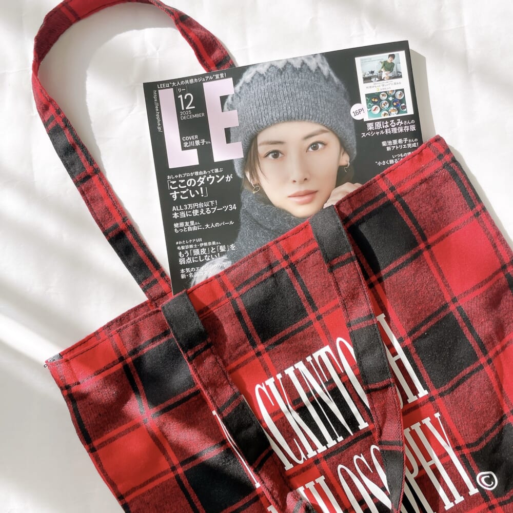 マッキントッシュフィロソフィー　大人のチェック柄BIGトート　LEE2026年1・2月号