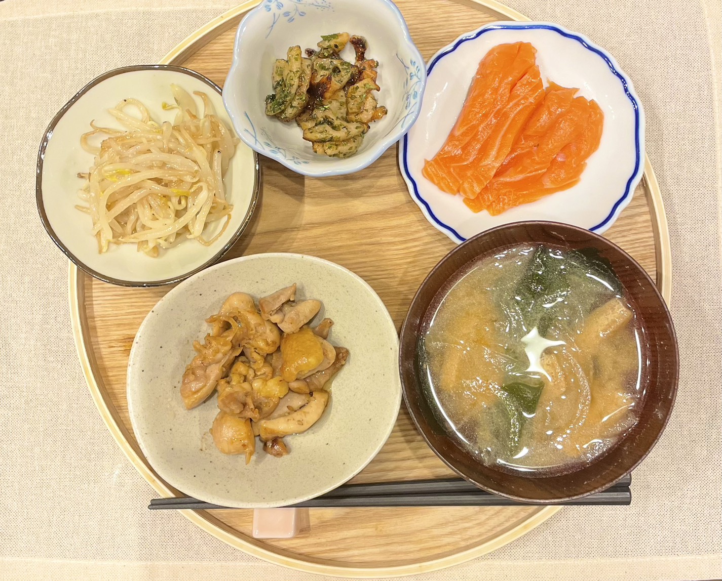 鶏モモ肉 蓮根 サーモン