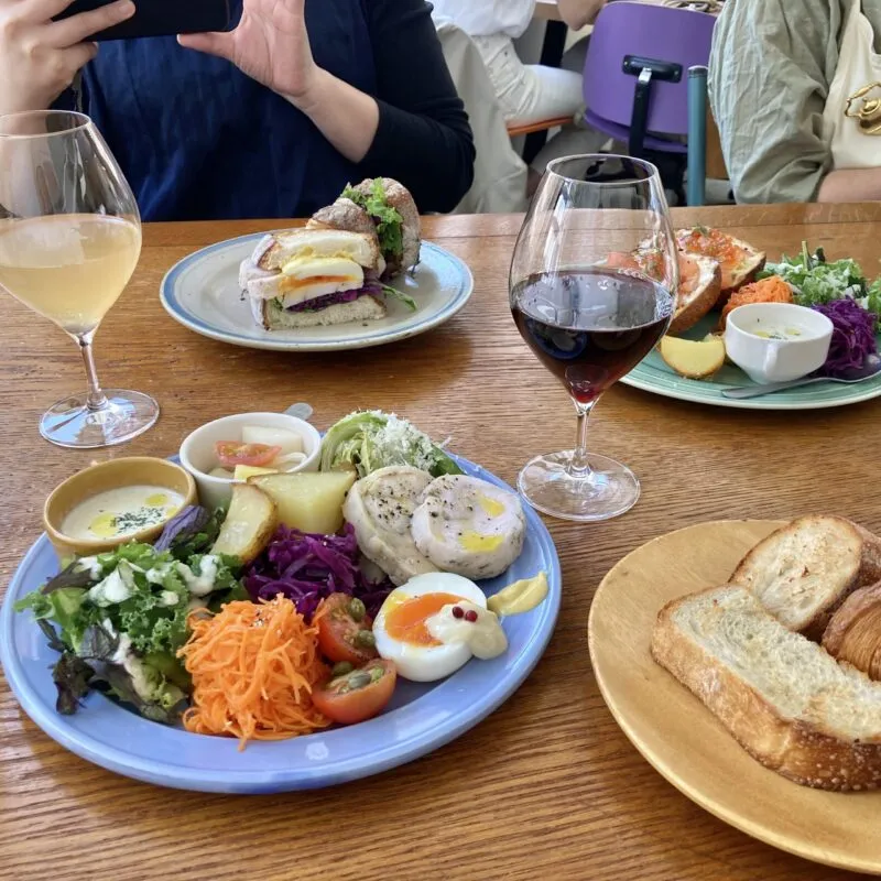 神戸「blank パンとコーヒーとワイン」料理とドリンク