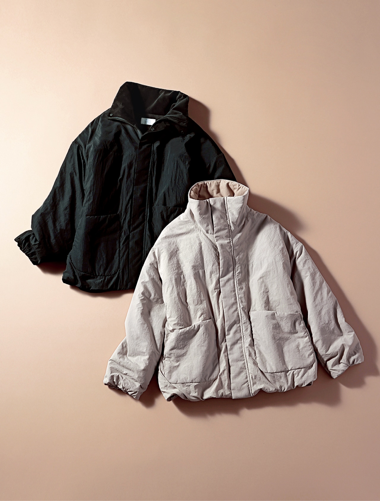 12closet（トゥエルブクローゼット）【洗える】【撥水】【蓄熱】軽量中綿ショートブルゾン