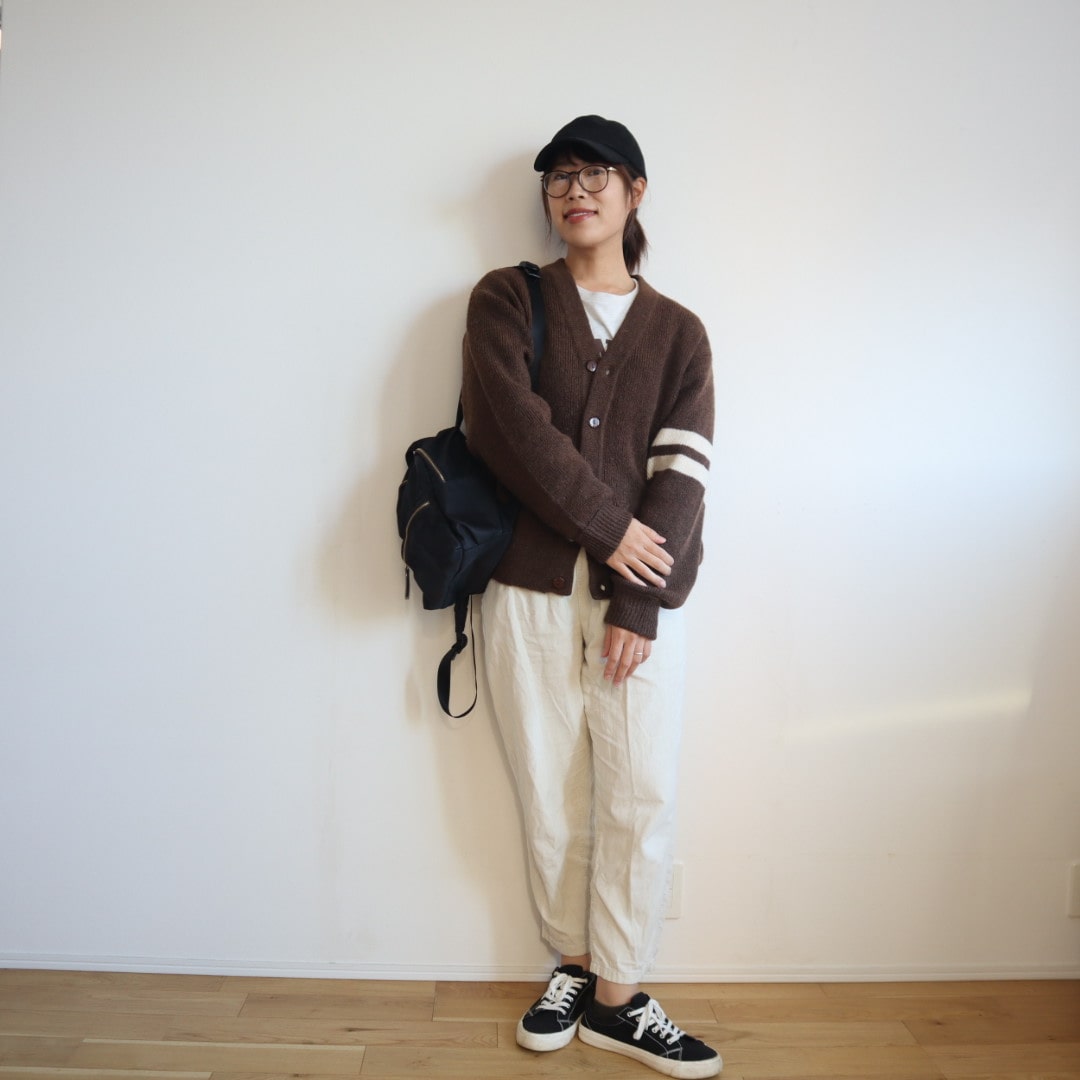 30代ママコーデ カーディガン 冬コーデ