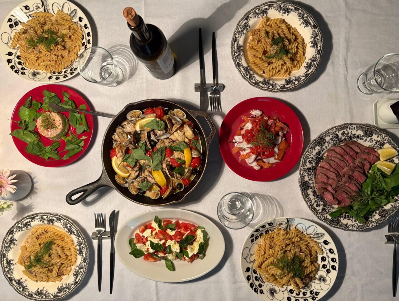 クリスマス2025　おうちディナー　テーブルコーデ