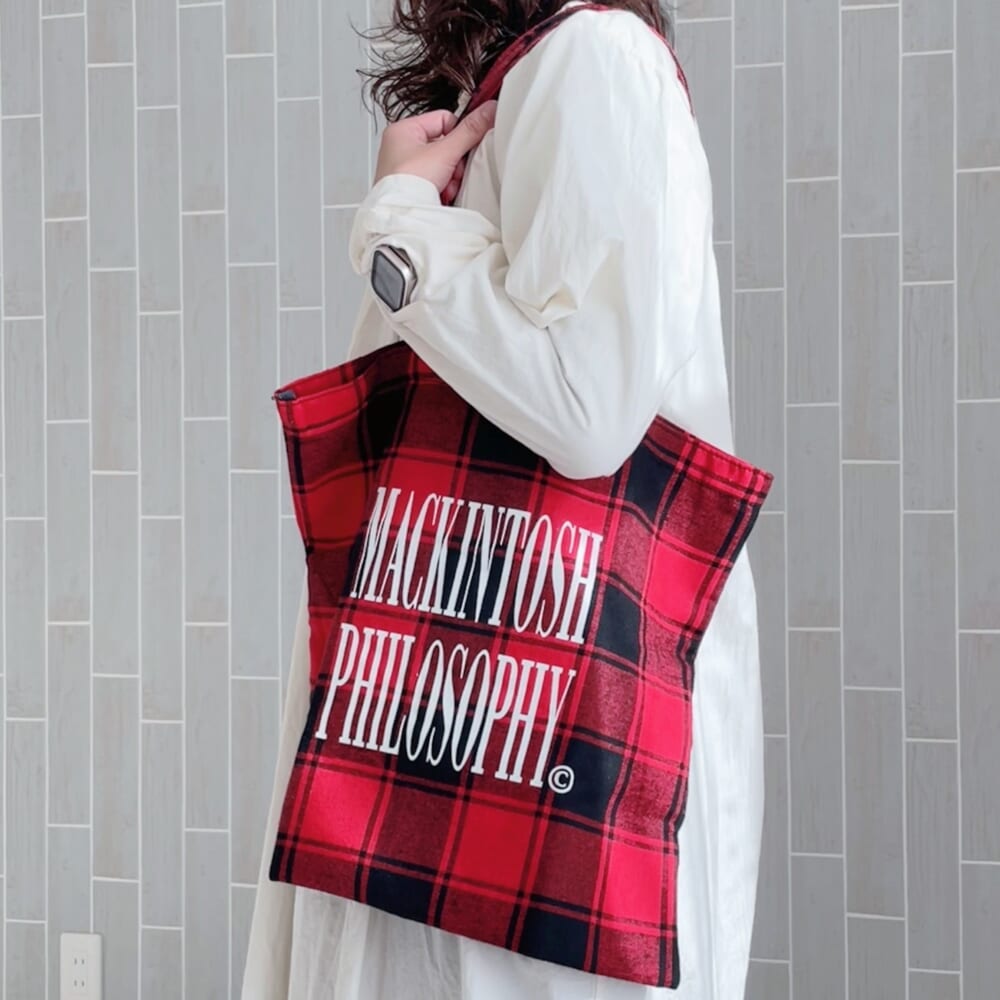 マッキントッシュフィロソフィー　大人のチェック柄BIGトート　LEE2026年1・2月号