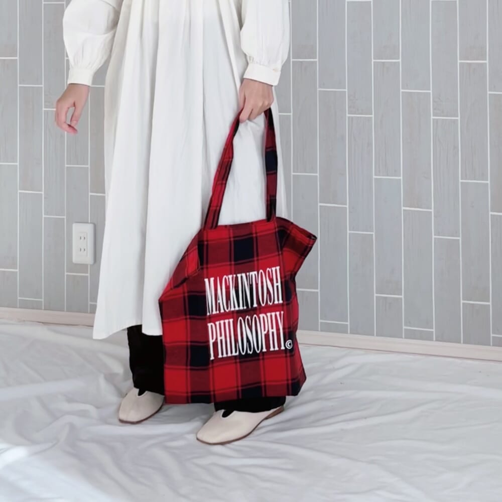 マッキントッシュフィロソフィー　大人のチェック柄BIGトート　LEE2026年1・2月号
