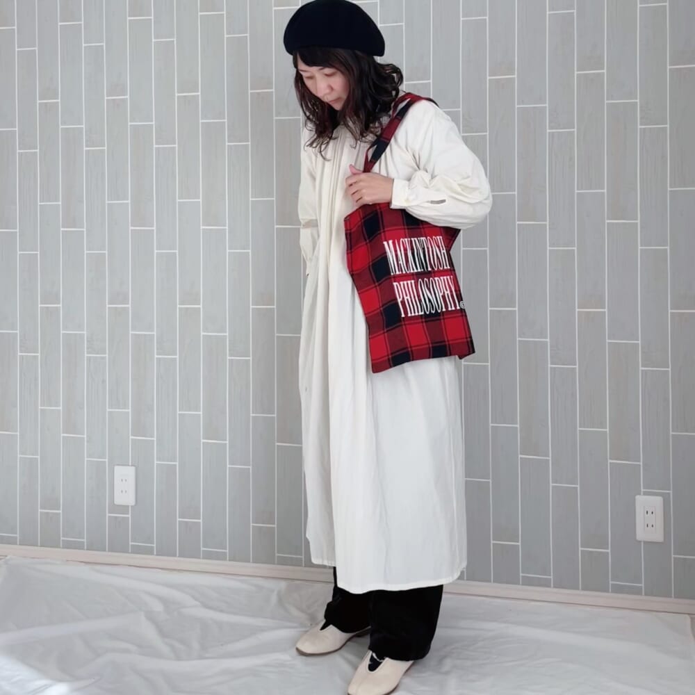 マッキントッシュフィロソフィー　大人のチェック柄BIGトート　LEE2026年1・2月号