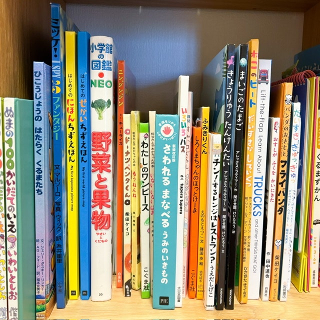 わが家の絵本の本棚写真