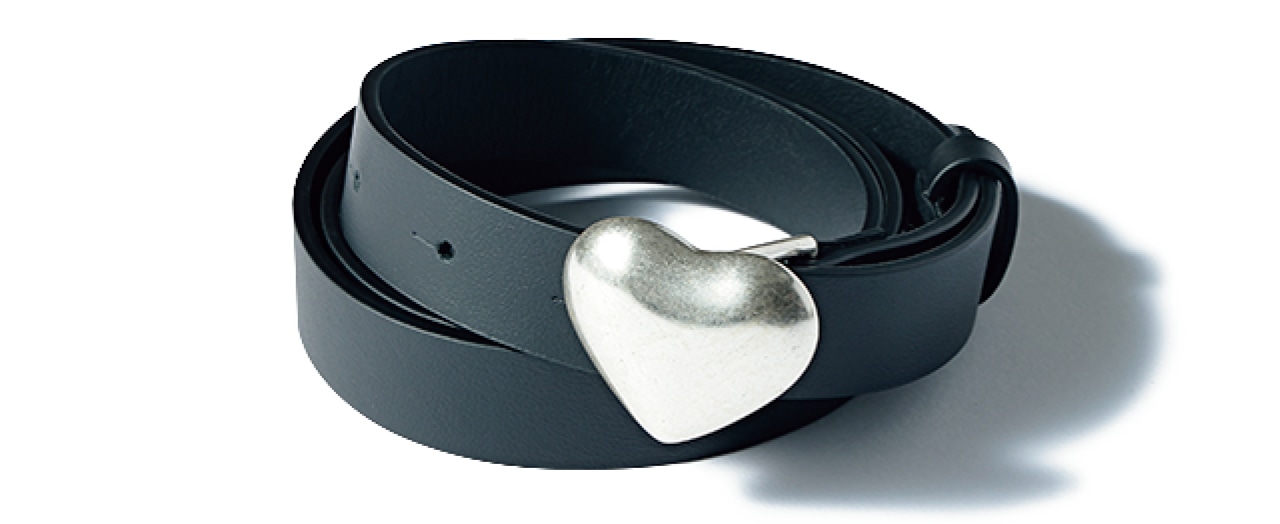 LEFIJE(レフィエ)シルバーハートレザー細ベルト