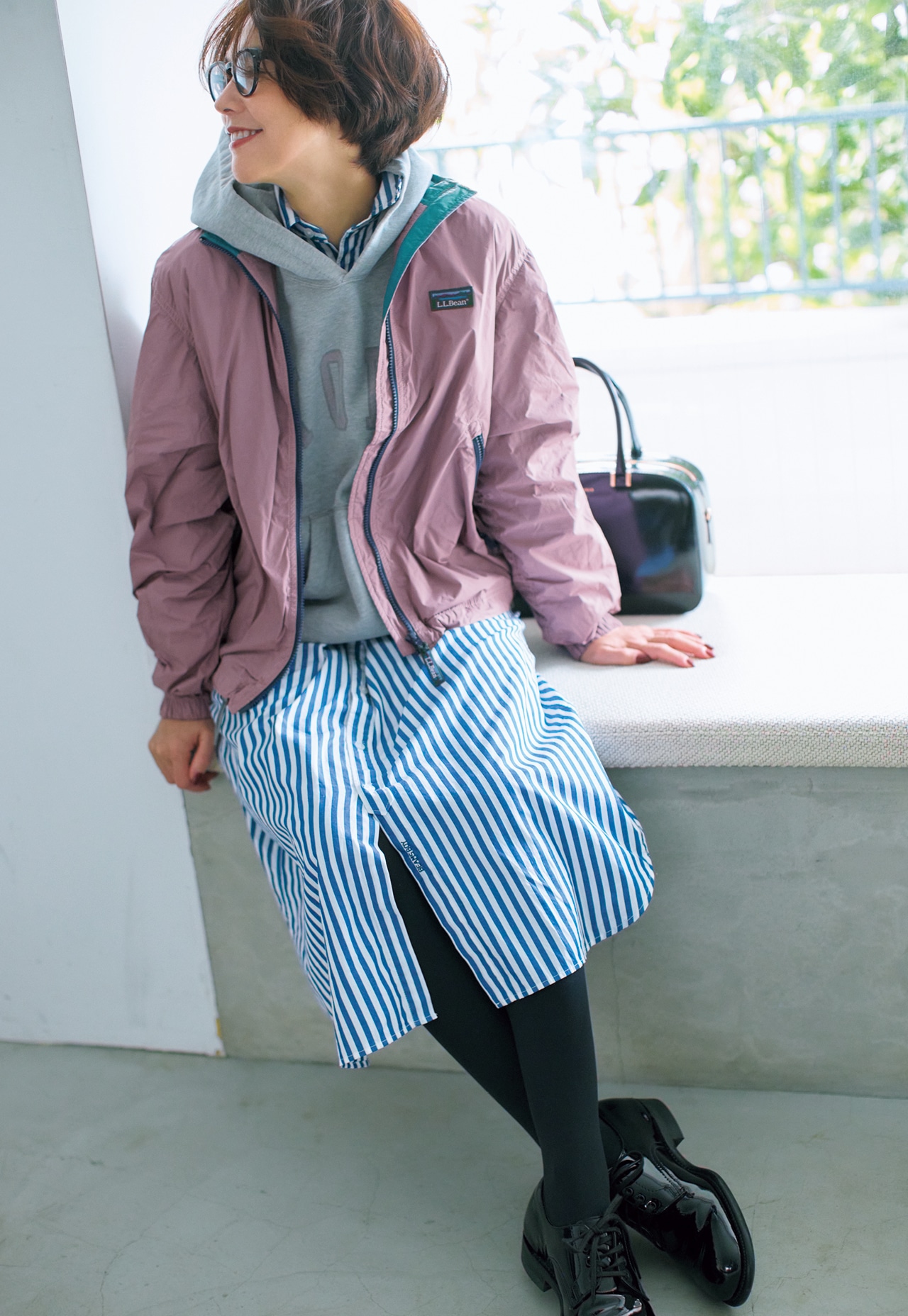 浅見れいなさんのL.L.Bean(エル・エル・ビーン)【洗える】【撥水】【形状記憶】Roxbury Jacketのコーデ