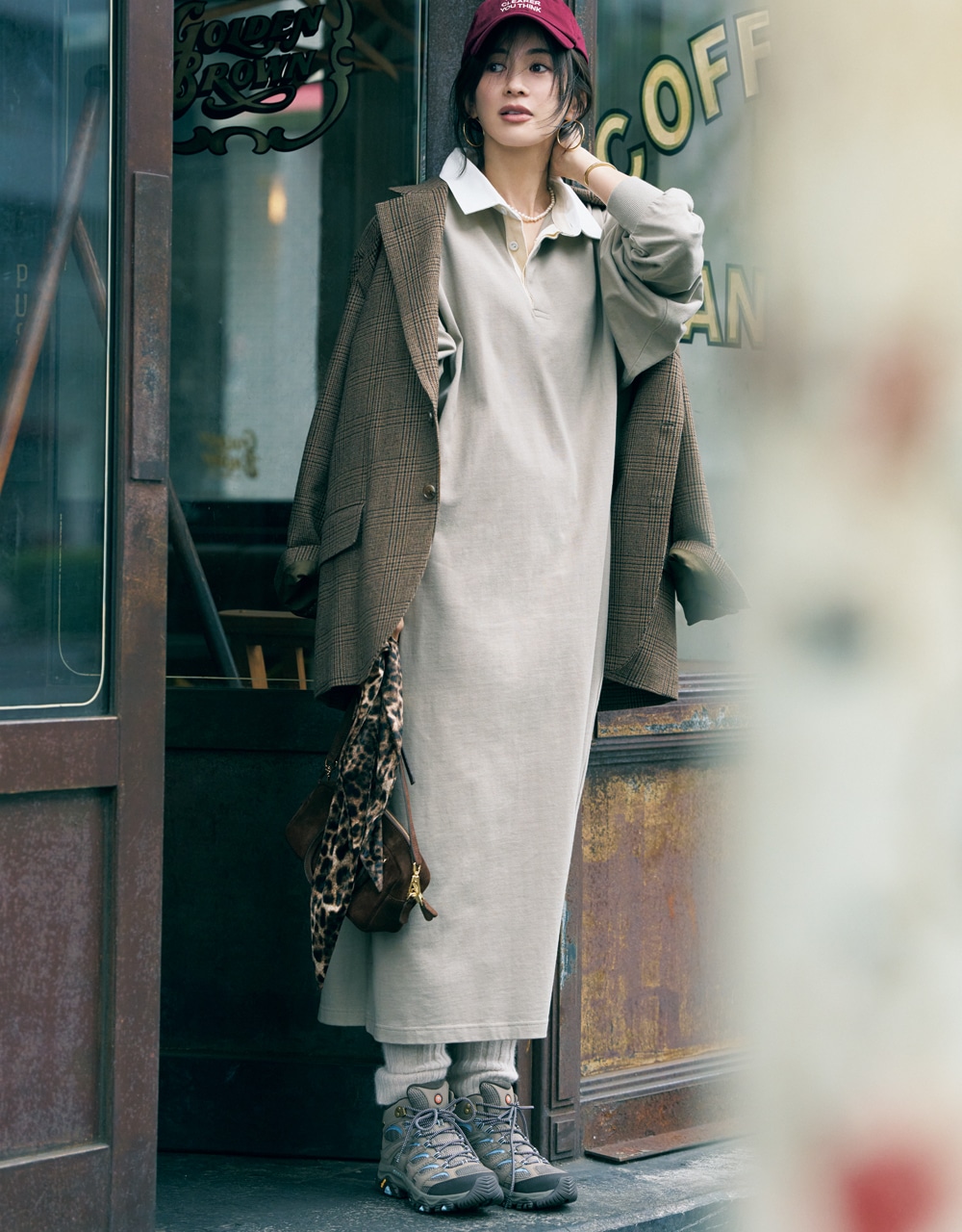ラガーワンピ×MERREL「MOAB 3 SYNTHETIC MID GORE-TEX®」スニーカーコーデ 高垣麗子さん