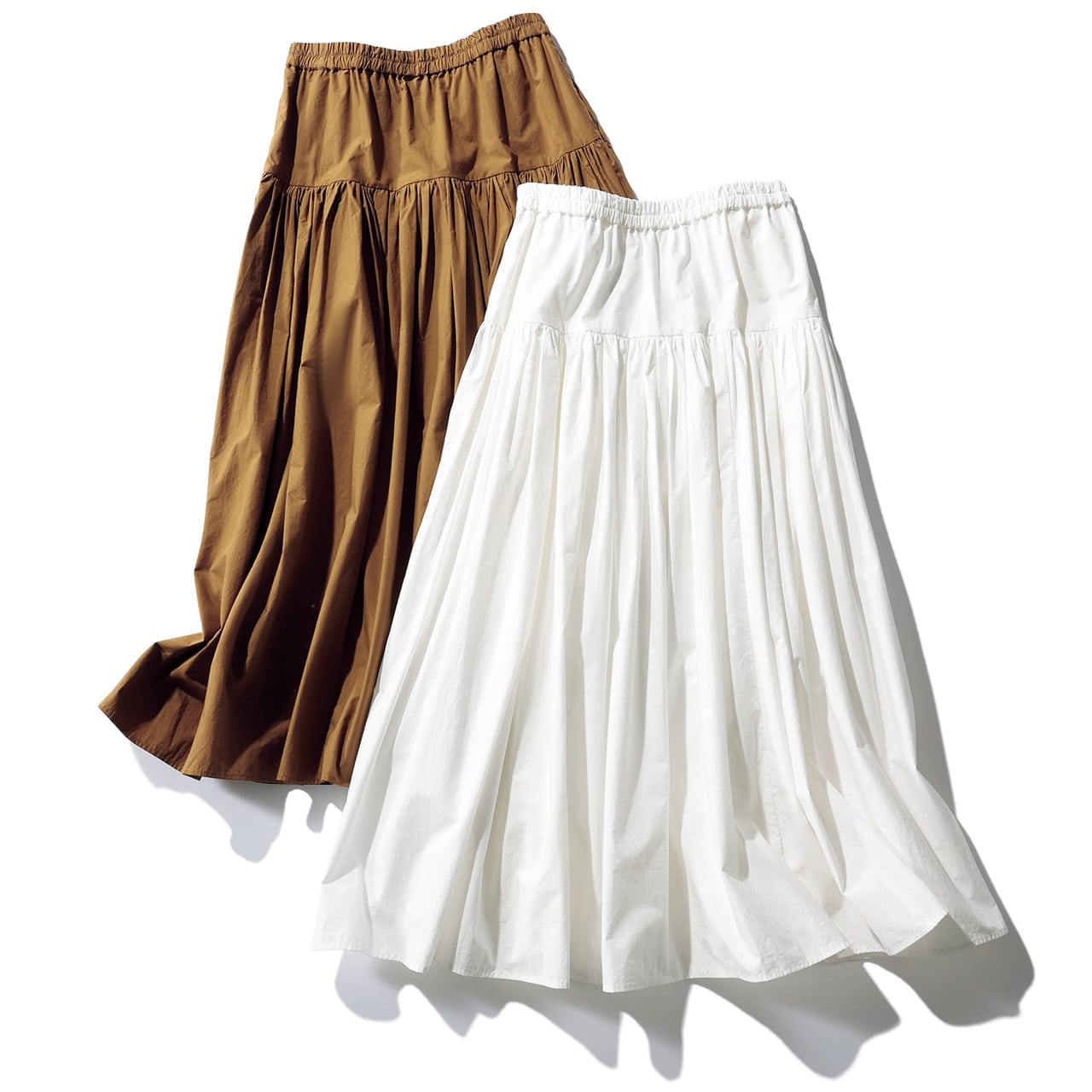 【12closet（トゥエルブクローゼット）】切替ギャザースカート
（各）￥16500