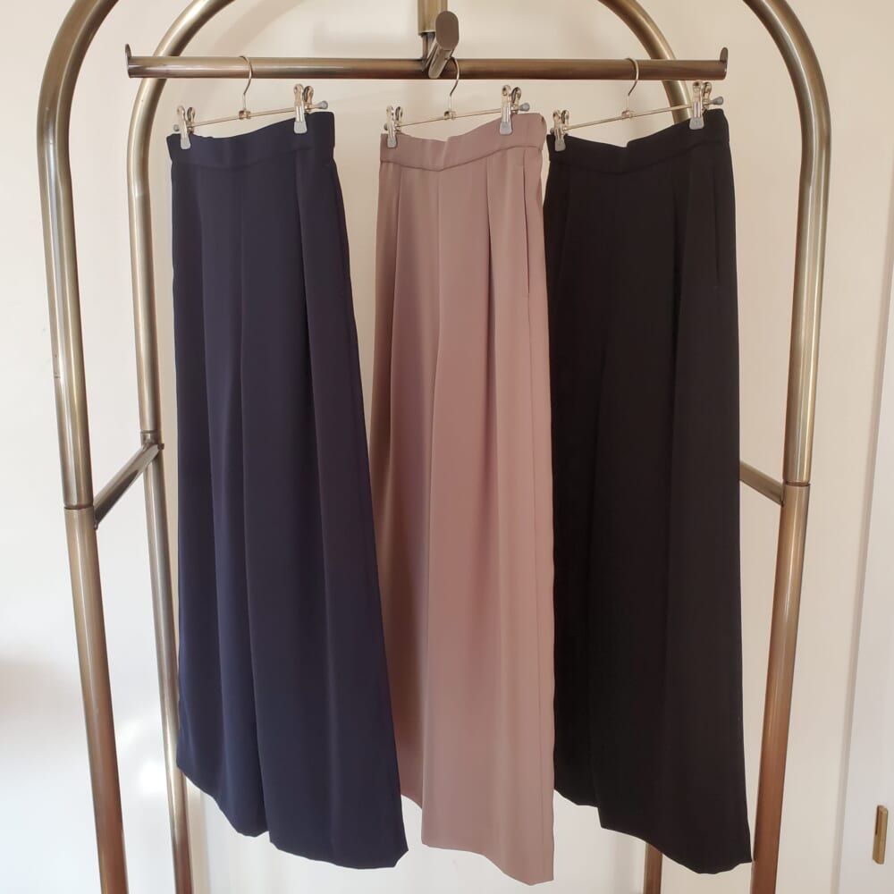 ドゥーズィエムクラスのイージーワイドパンツ3色