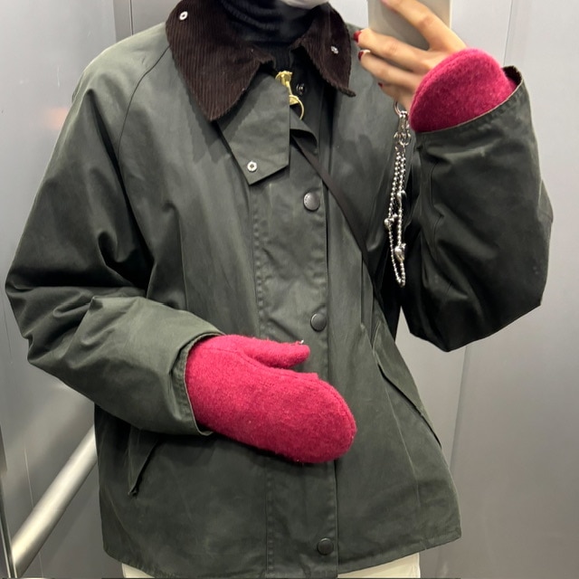 ヒートテックライニングミトンスフレヤーンの着用写真