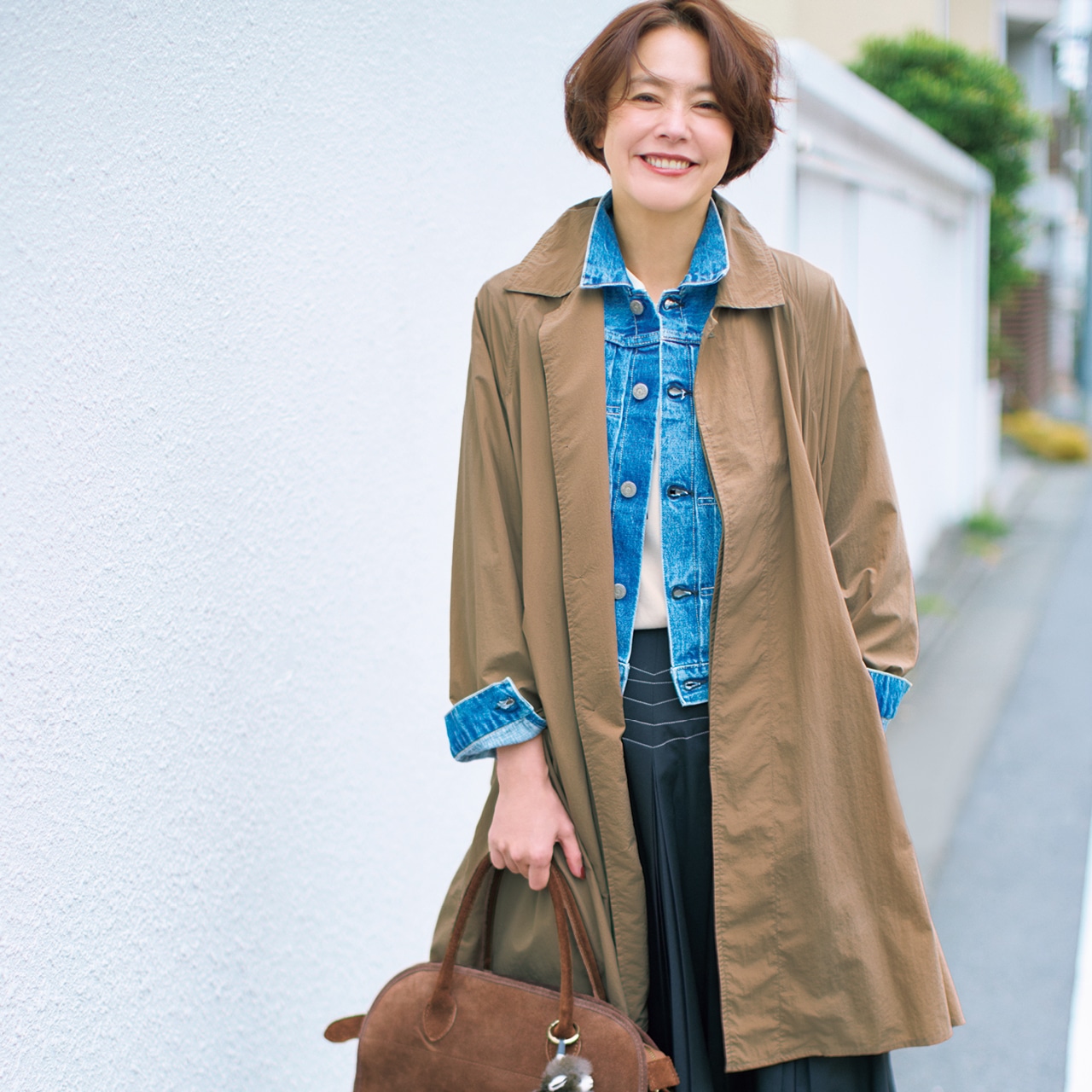 TICCA(ティッカ)【洗える】【撥水】ナイロンステンカラーコート