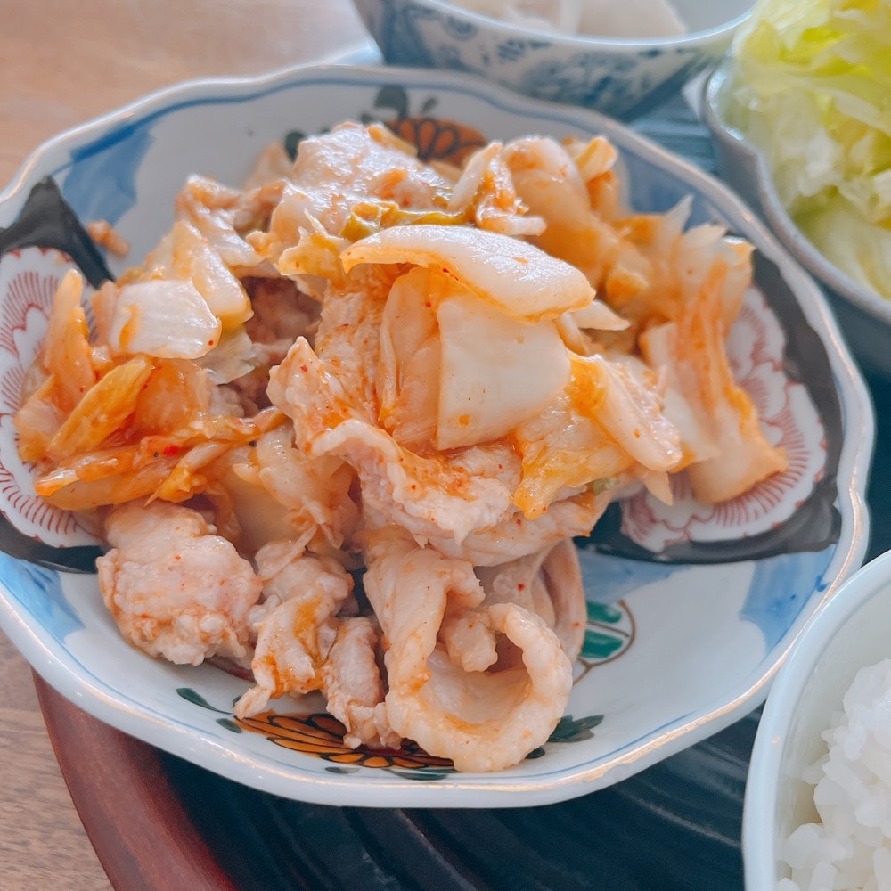 豚キムチ炒め　昼食　定食