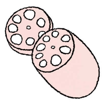 れんこんのイラスト