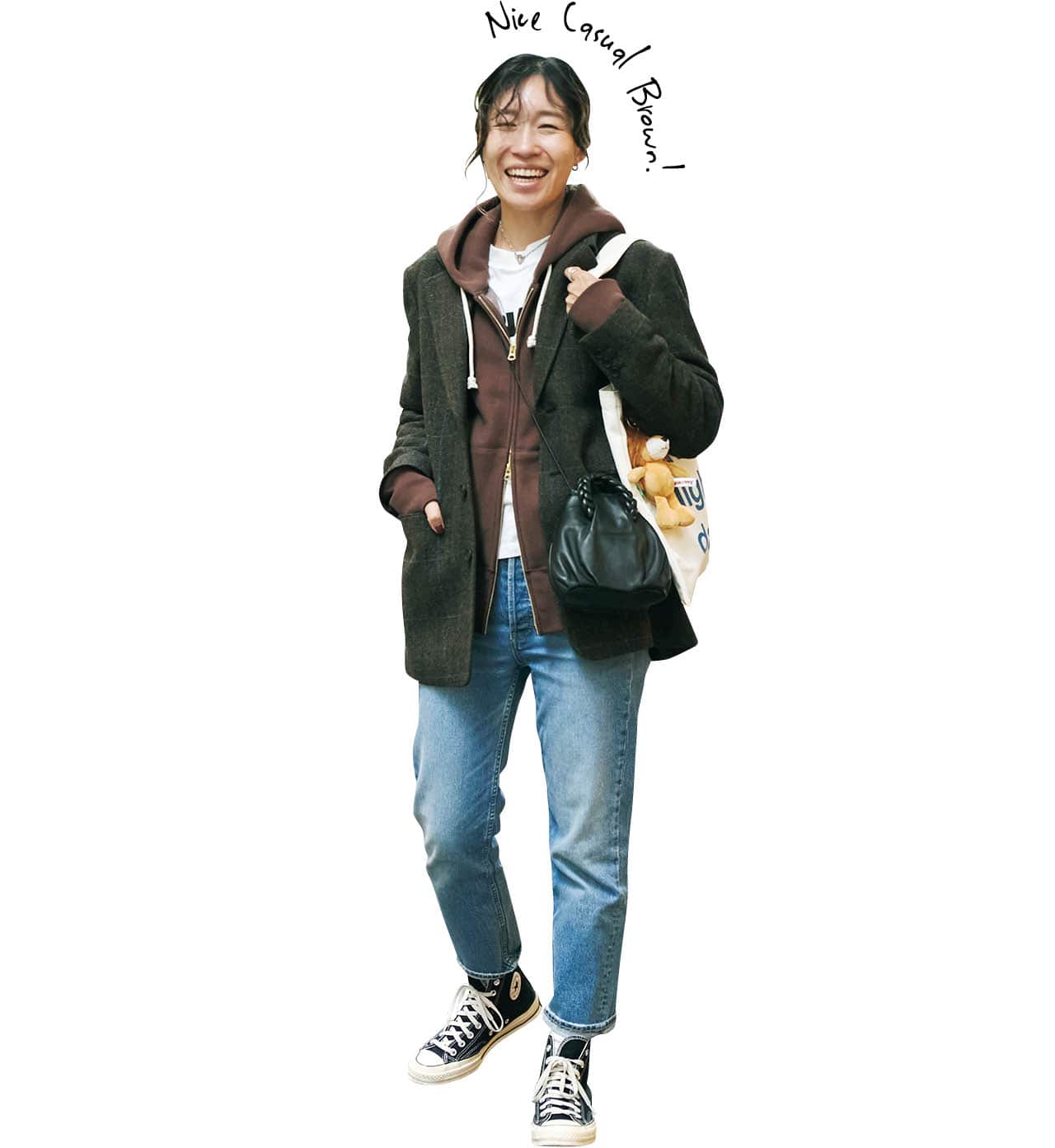 ブラウンパーカーコーデ(No.069 おなつさん・東京都)