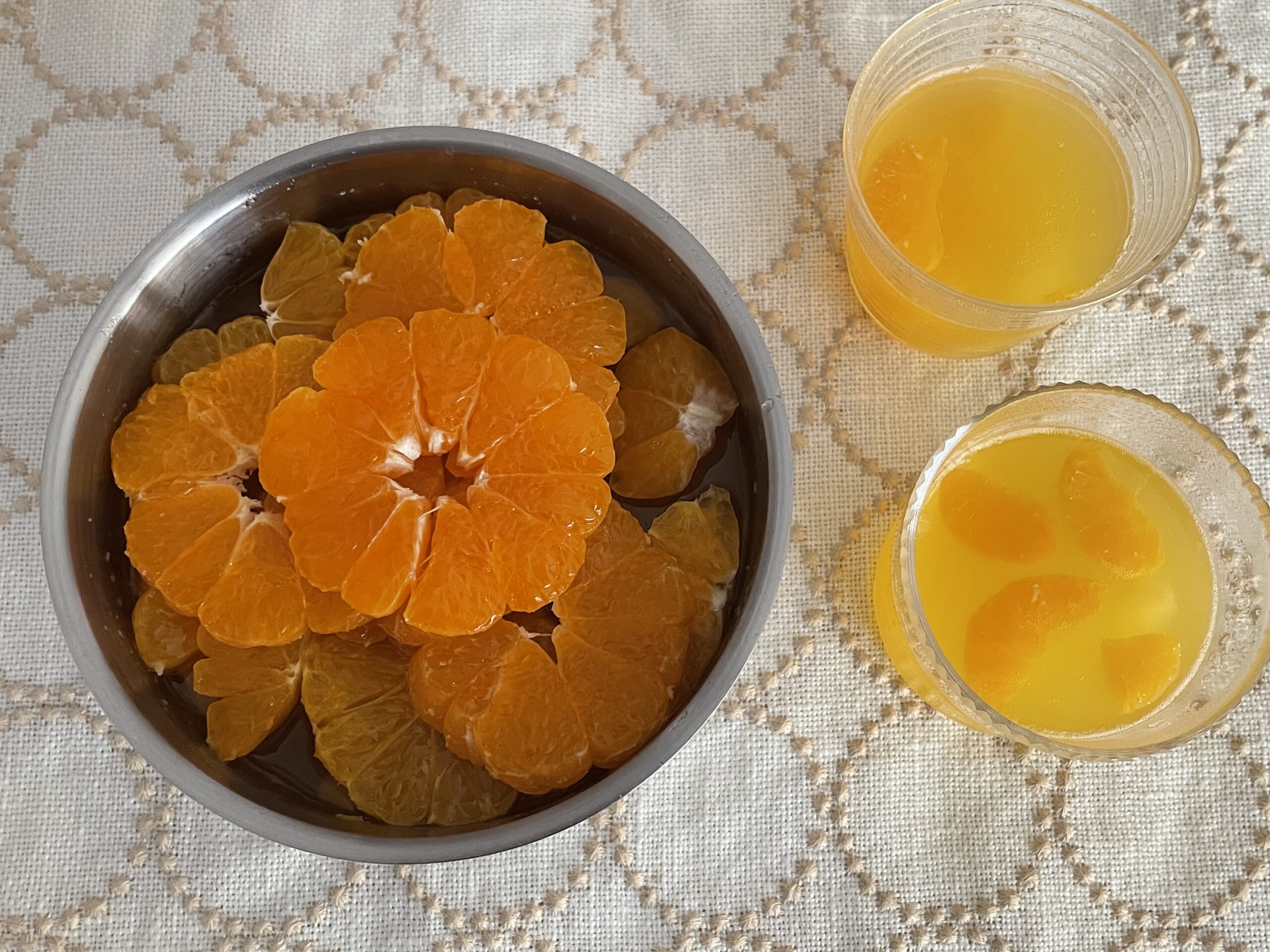 家事問屋のステンレス製保存容器を使って、ファンタオレンジのゼリーを作ってみた写真