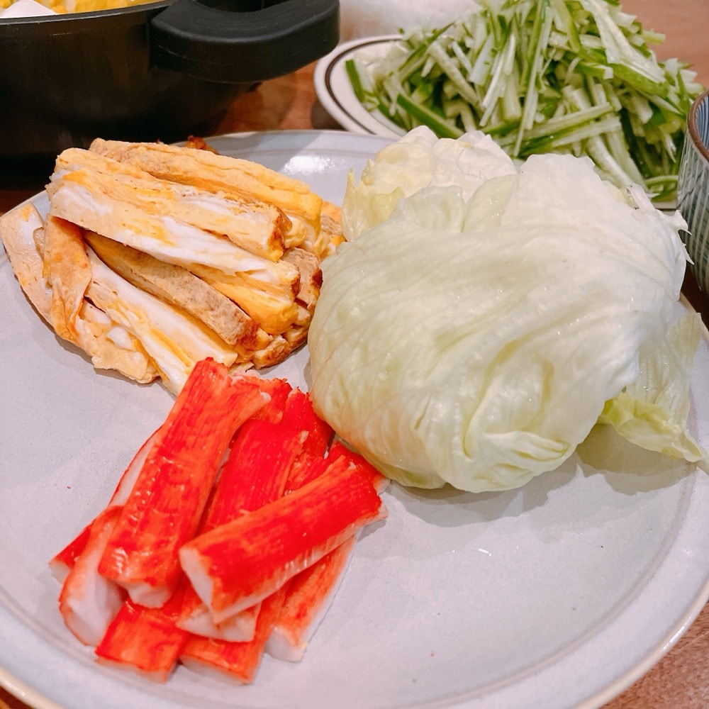 カニカマ　手巻き寿司　玉子焼き