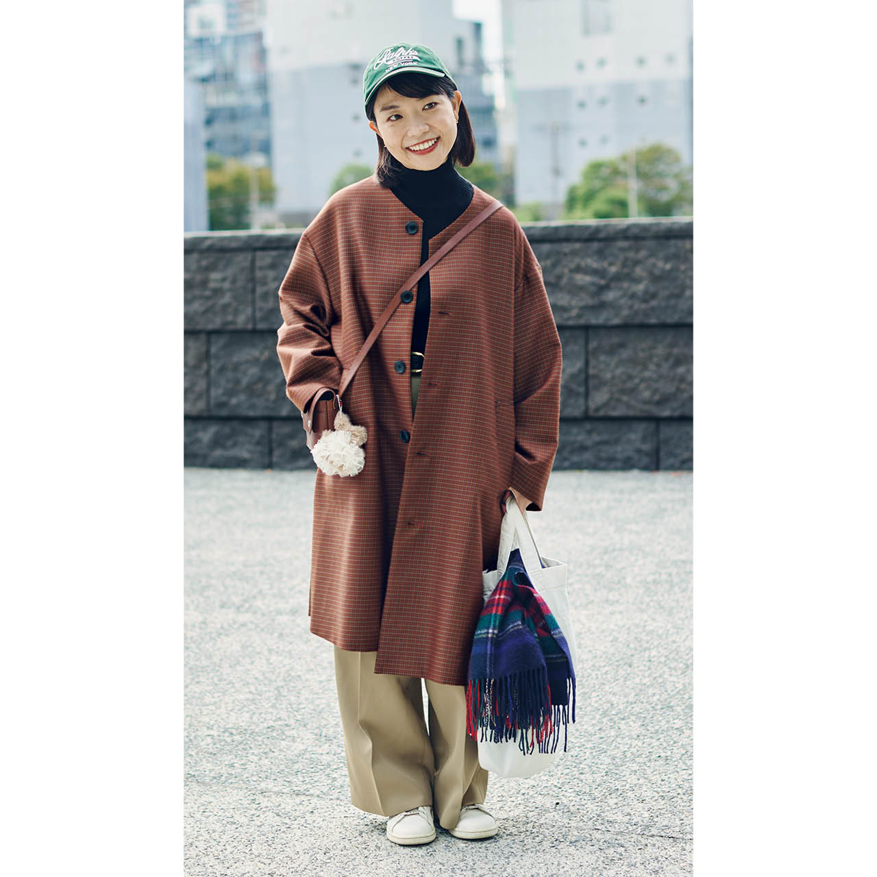 ブラウンチェック柄コーデ(No.047 ケロ子さん・山口県)