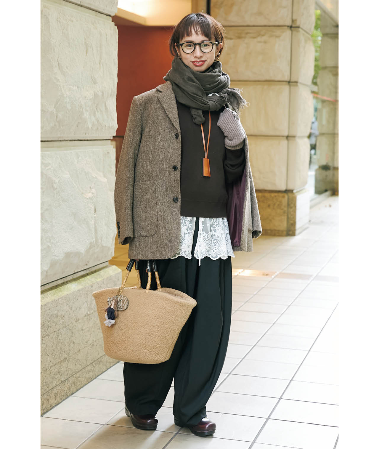 ブラウン小物コーデ(OG ゆめいさん・東京都)
