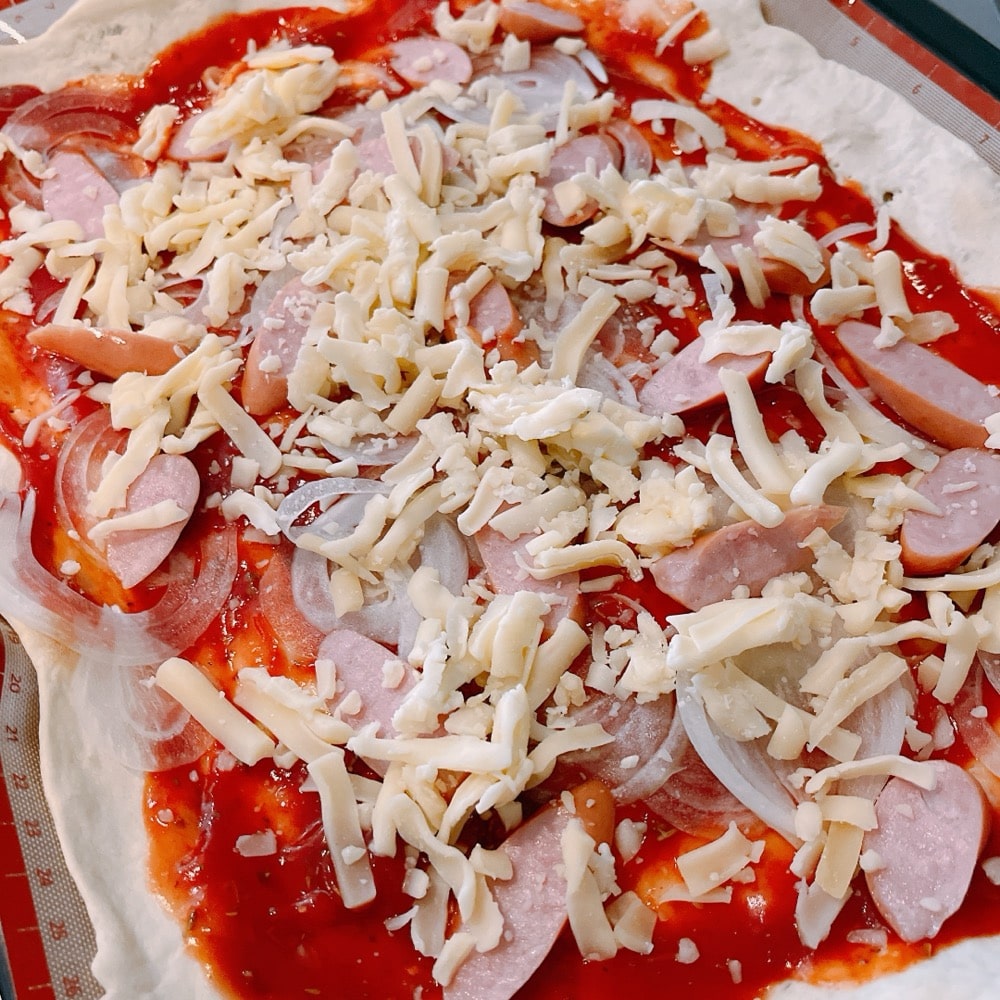 簡単レシピ　ピザ作り　ランチ