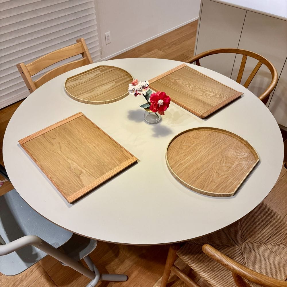 テーブル　お盆　レイアウト