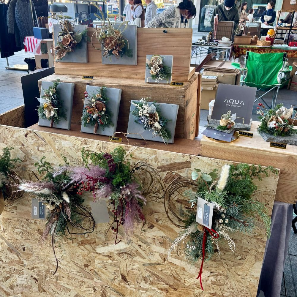 スワッグ　ドライフラワー　蚤の市