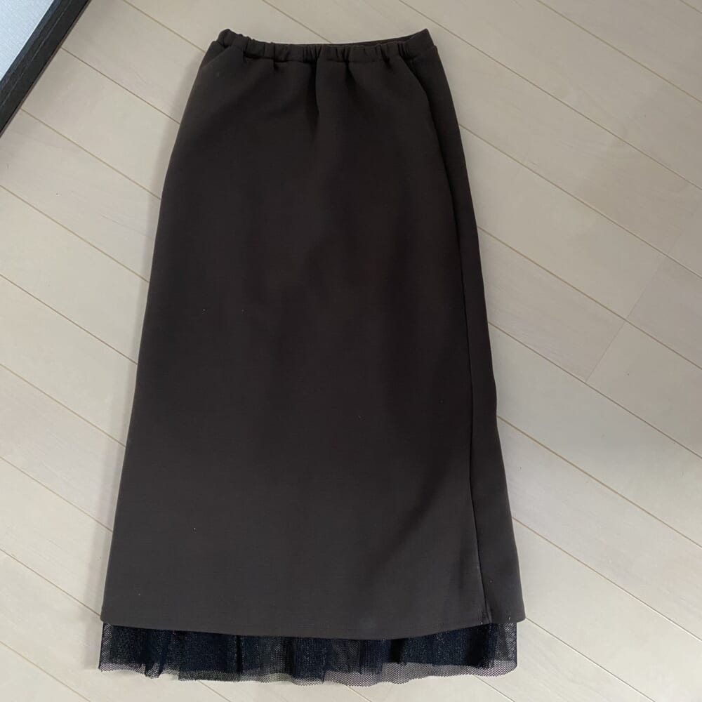 ブラウン スカート コーデ