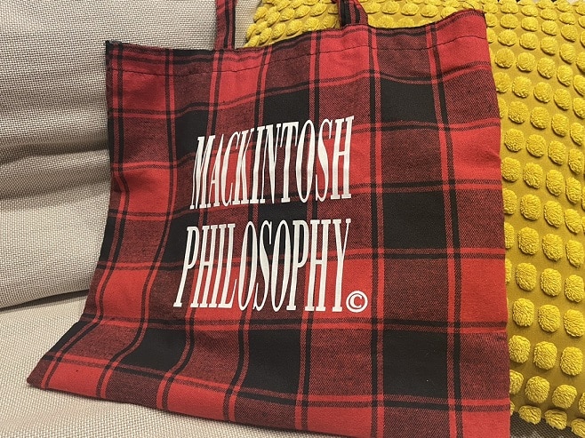 大人のチェック柄BIGトート