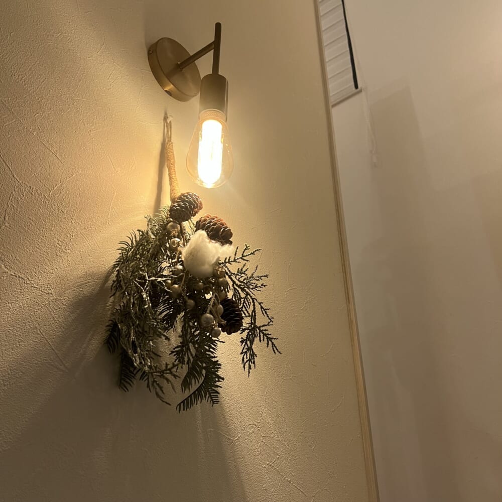 2025クリスマス支度 スワッグ インテリア