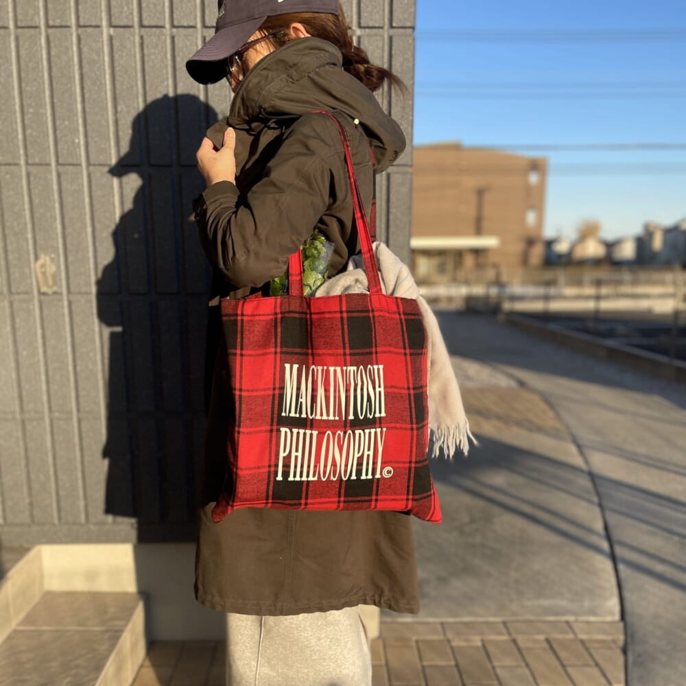 エコバック、トートバック、チェック柄