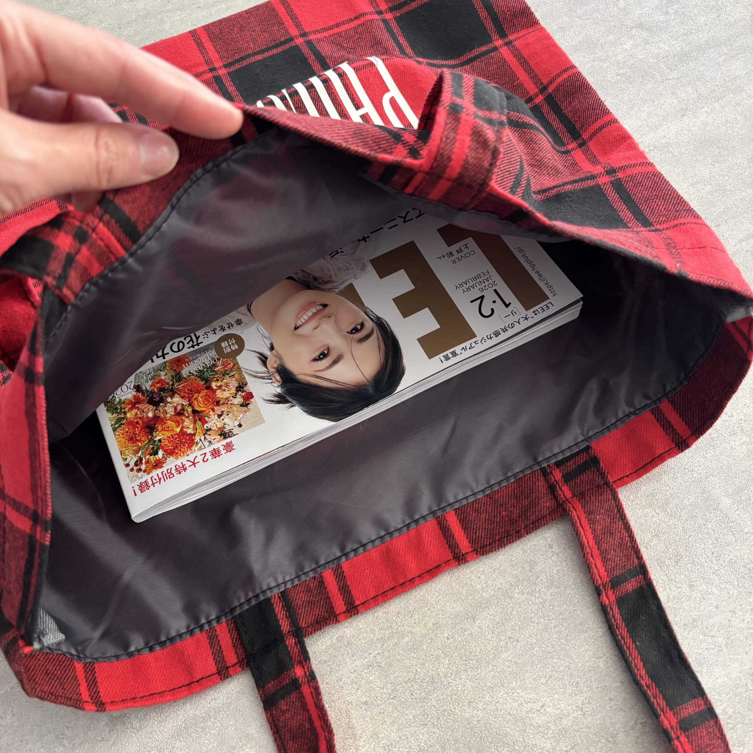 マッキントッシュ フィロソフィー 大人のチェック柄BIGトート