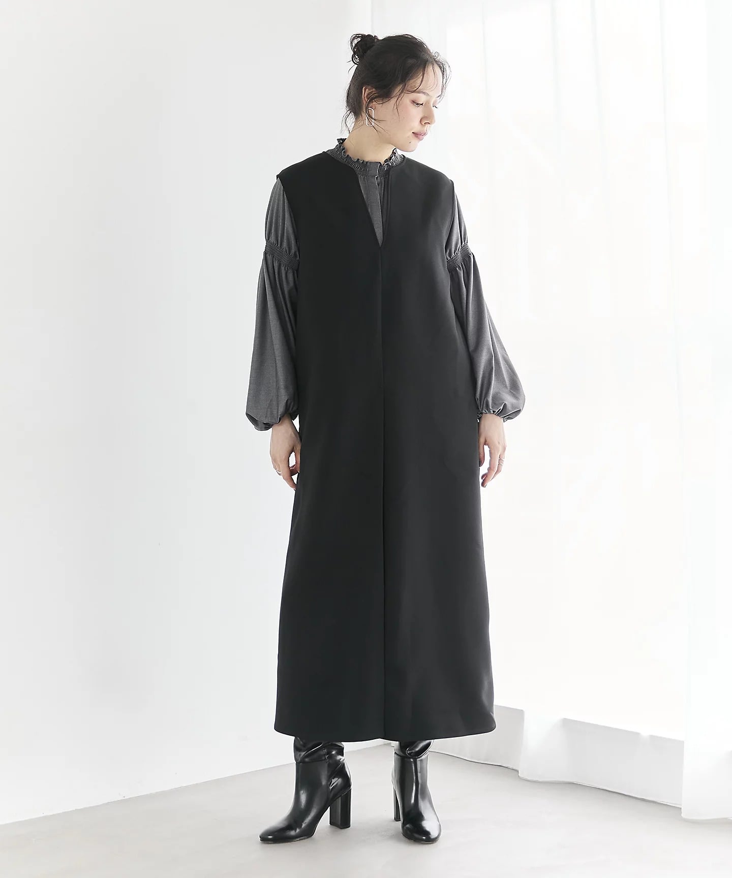 #Newans
【洗濯機可】キーネックジャンパースカート
￥24,970