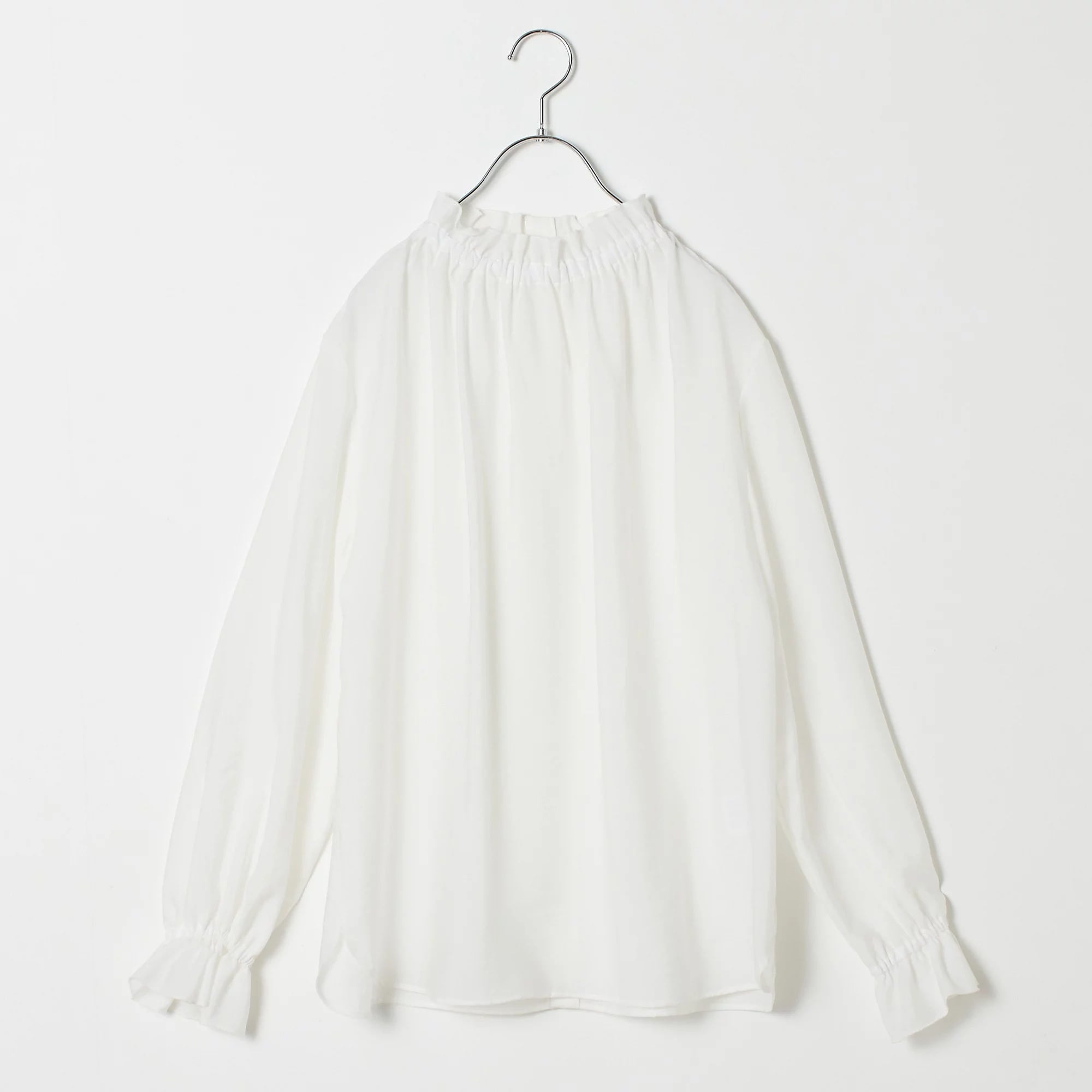 12closet
【12classe】【洗える】スタンドフリル衿シアーブラウス
￥15,400