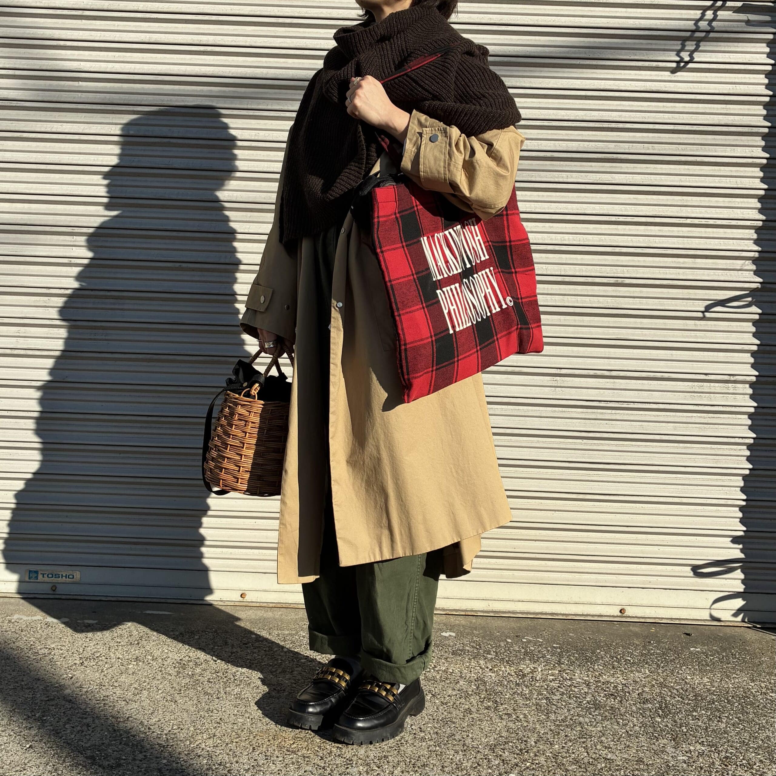 LEE 2026年 1 2 月合併号 付録 マッキントッシュ 大人のチェック柄BIGトート スナップ