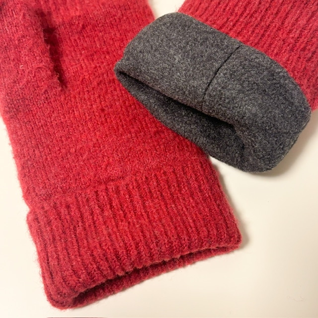 ヒートテックライニングミトンスフレヤーンの裏地の写真