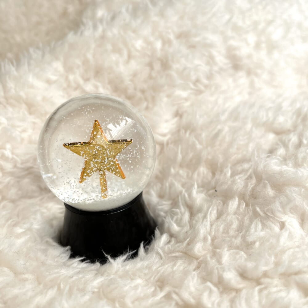 スノードーム　クリスマス　星