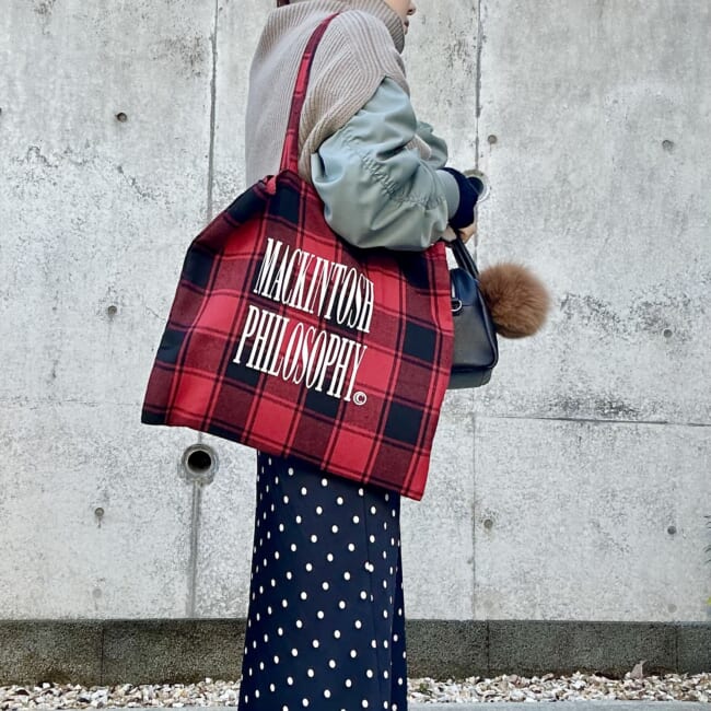 LEE1・2月合併号付録　マッキントッシュ フィロソフィー 大人のチェック柄BIGトート