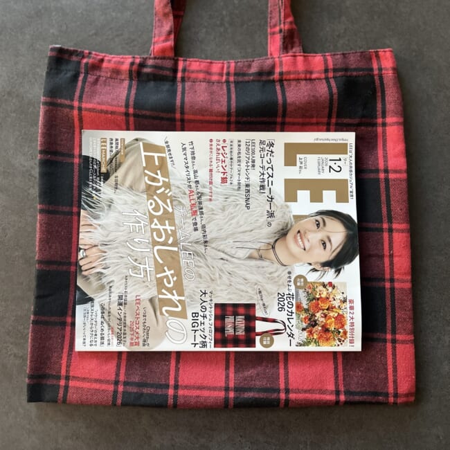 LEE1・2月合併号付録　マッキントッシュ フィロソフィー 大人のチェック柄BIGトート