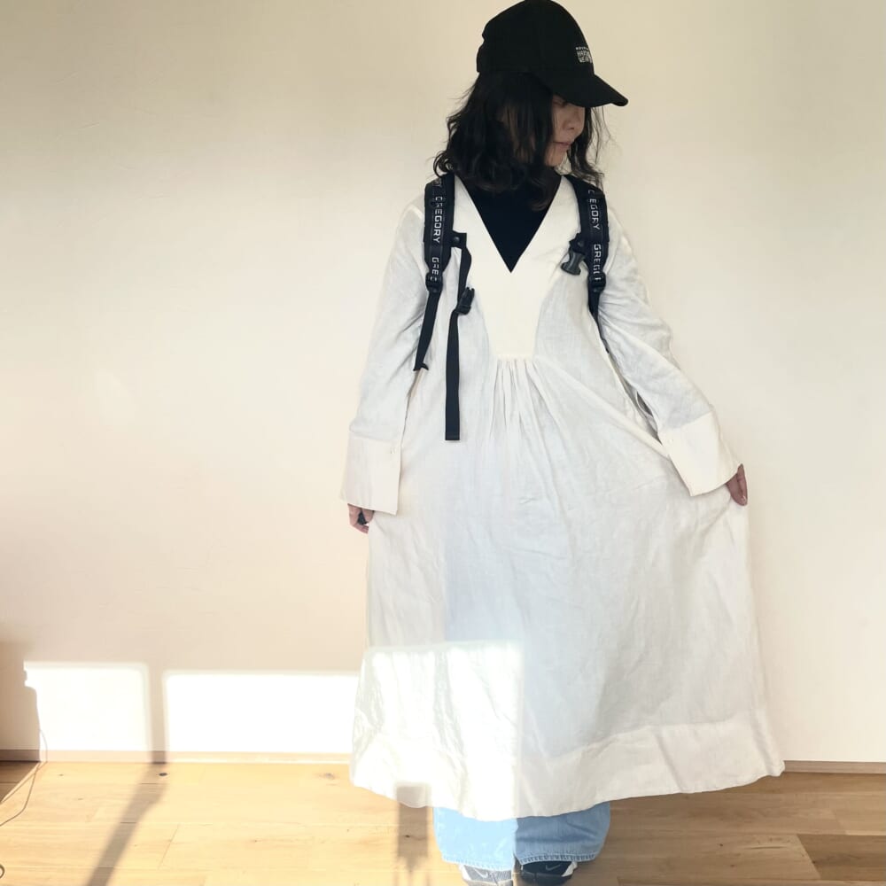 Chaos カフカワンピース　デニム　キャップ