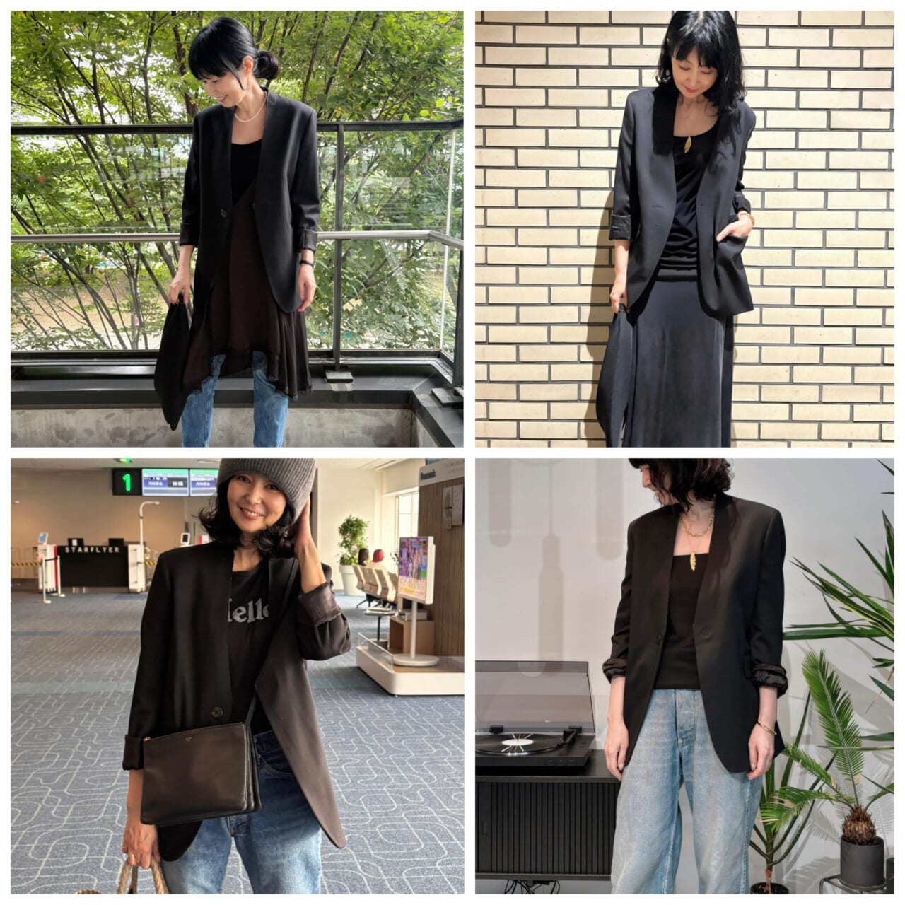 MM6 カラーレステーラリングウールスーツジャケット 50代コーデ