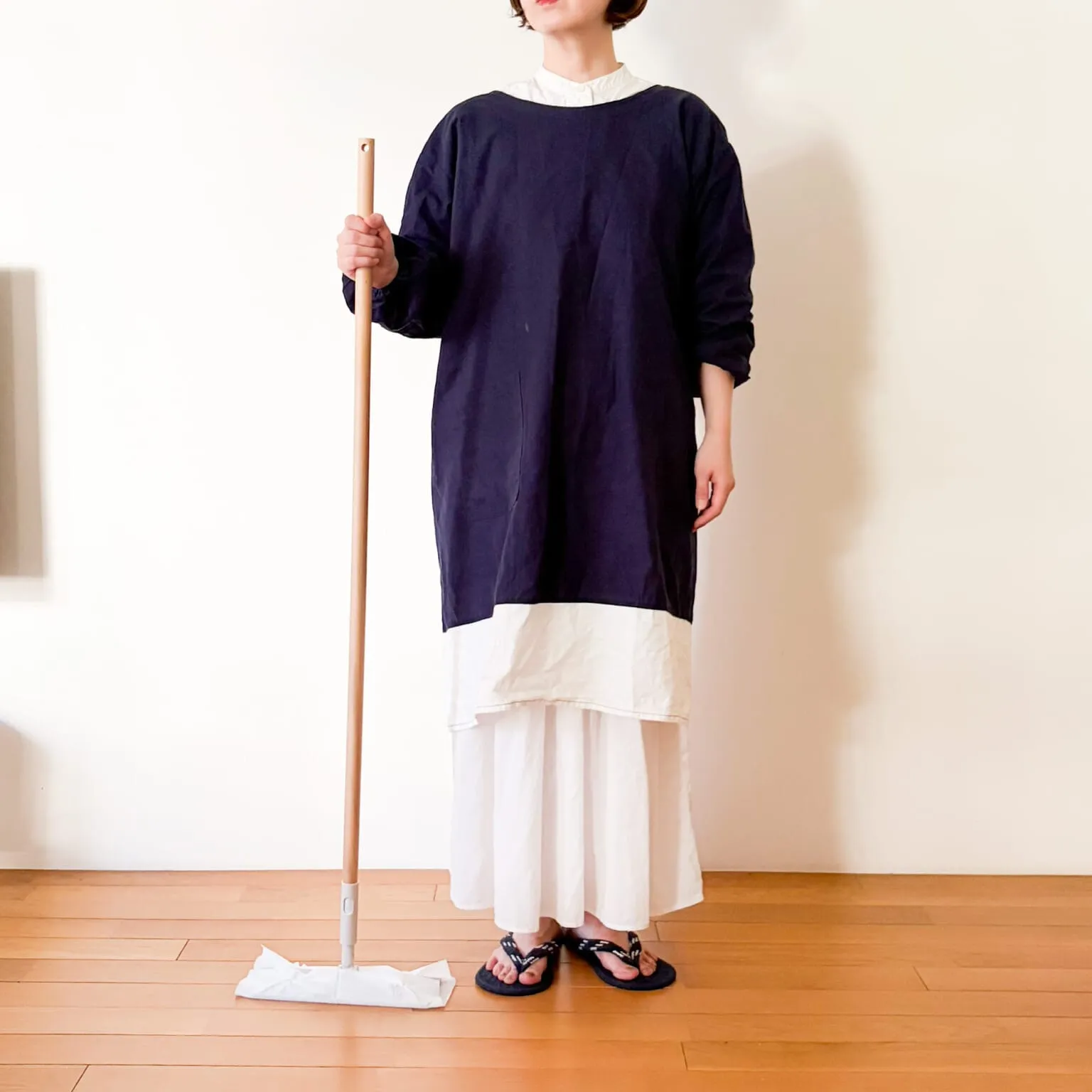 無印良品「ヘッドが付け替えられる 木製ポール」使用例