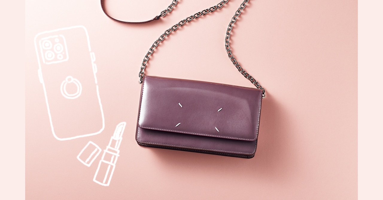 大容量【メゾン マルジェラのスマート財布】スマホやコスメもすっきり入る！2WAYチェーンウォレット｜2026