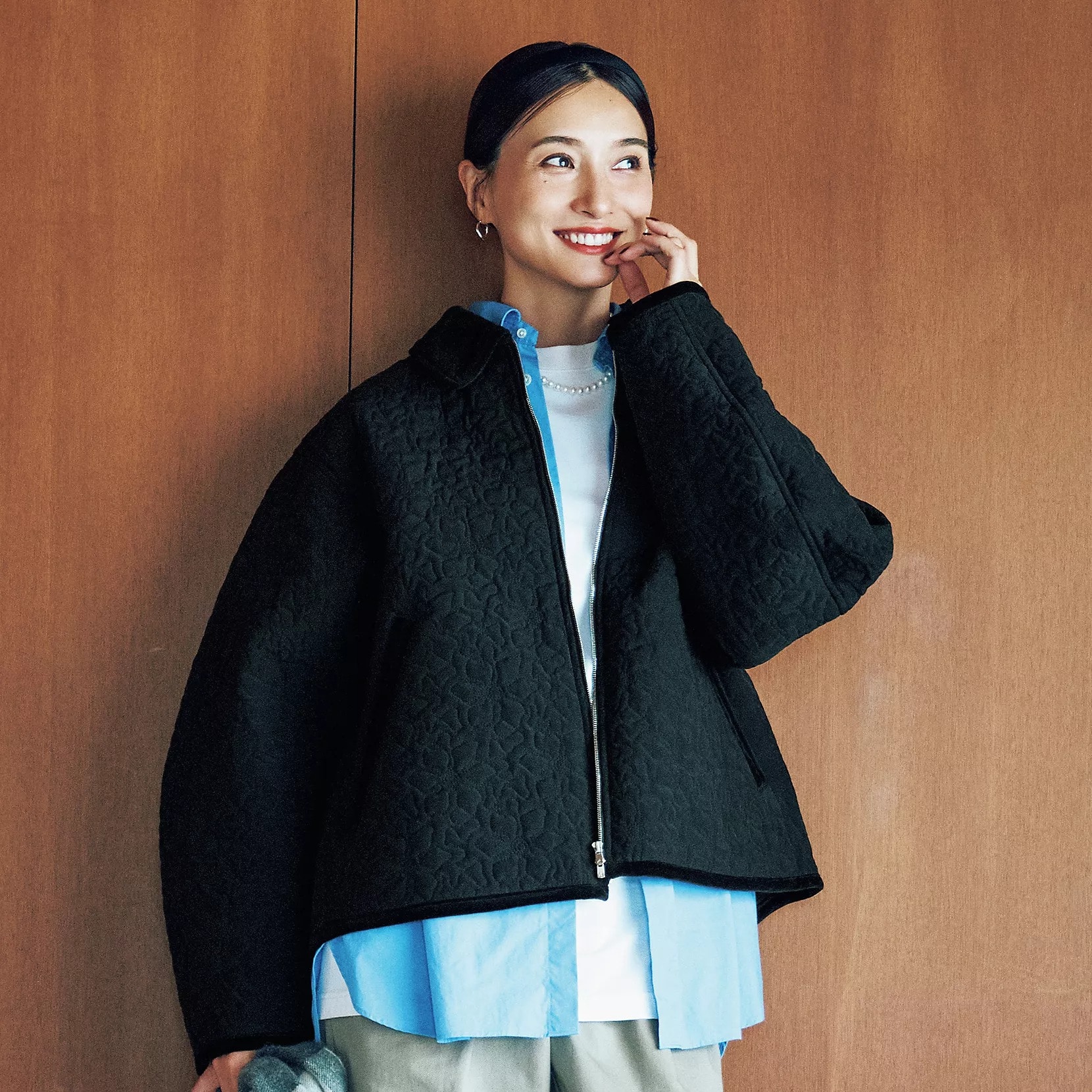 Oblada
FLOWER EMBROIDERY BLOUSON／キルトブルゾン
￥79,200