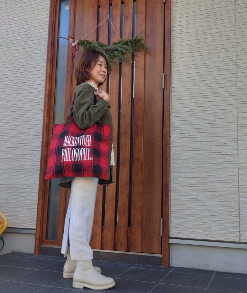 今日のコーデ トートバッグ マッキントッシュフィロソフィー