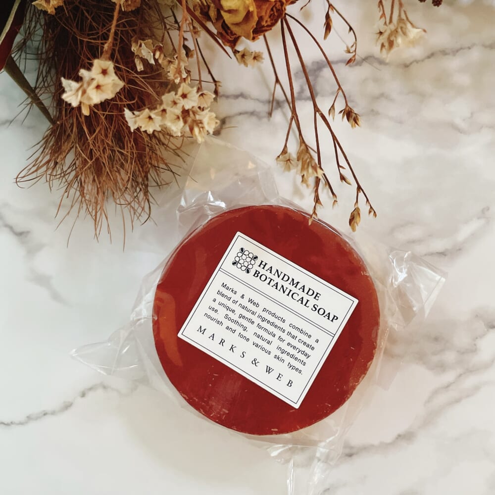 MARKS&WEB　ハンドメイド　ボタニカルソープ バブルソープポーチ