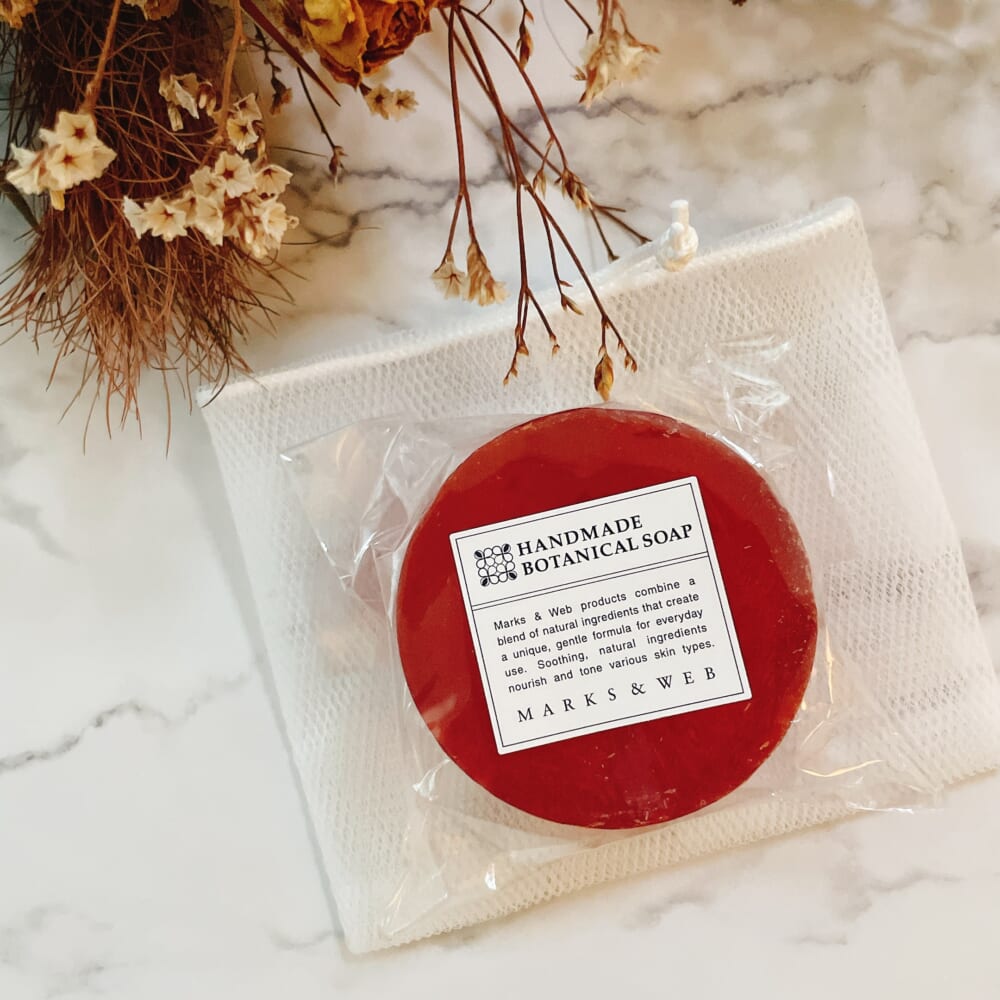 MARKS&WEB　ハンドメイド　ボタニカルソープ バブルソープポーチ
