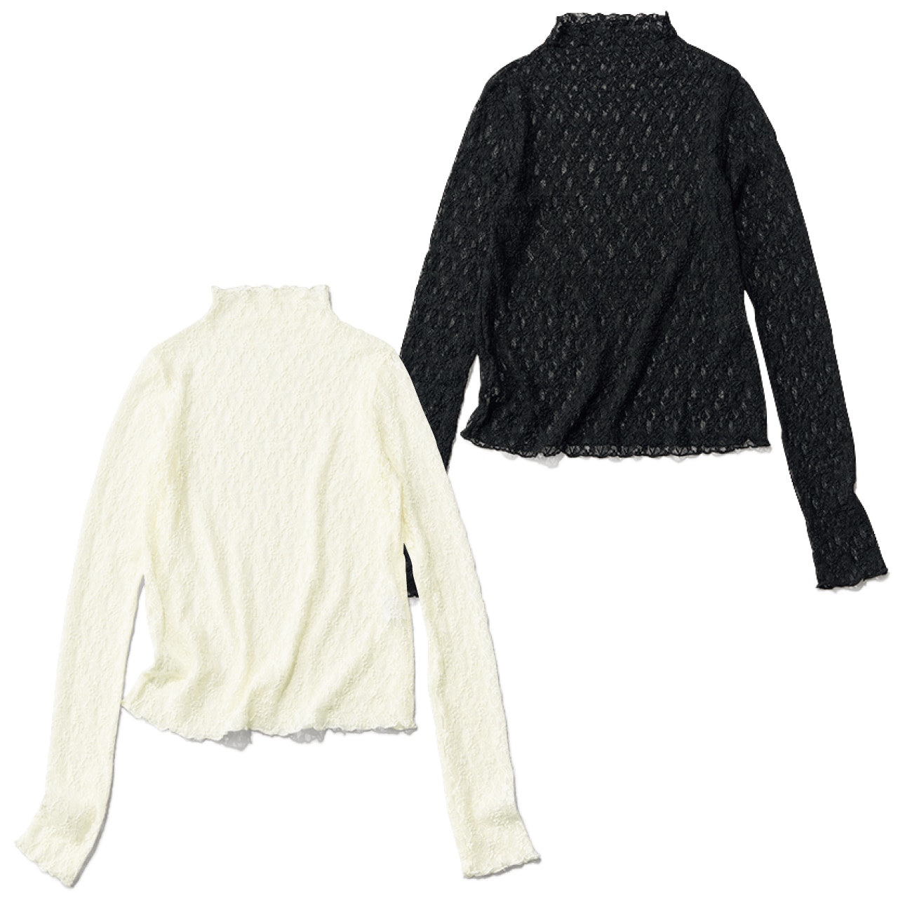 12closet（トゥエルブクローゼット）【洗える】総レースジャージートップス